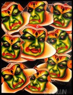 Fine art  - Navarasa in Kathakali by Artist 