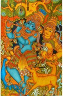 Fine art  - Mural Radha and Krishnan by Artist 