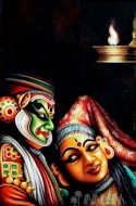 Fine art  - The Kathakali Duo by Artist 