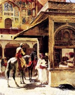 Fine art  - Street scene in india by Artist Edwin Lord Weeks