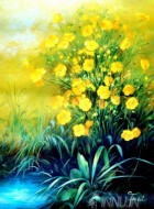 Fine art  - Yellow Flowers by Artist Fasani