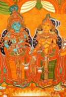 Fine art  - Krishna Radha wedding Mural by Artist 