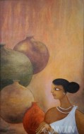 Fine art  - The lady by Artist Prasannan