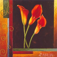 Fine art  - Orange Callas by Artist Jill Deveraux