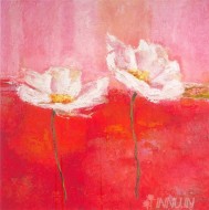 Fine art  - Fleurs En Rose 1 by Artist Isabelle Herbert