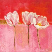 Fine art  - Fleurs En Rose 2 by Artist Isabelle Herbert