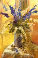 Fine art  - Summer Glow Still Life With Flowers by Artist Elizabeth Parsons