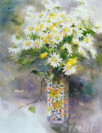 Fine art  - Daisies  by Artist Shirley Felts