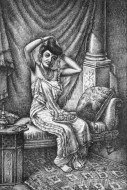 Fine art  - Lady In The Dressing Room by Artist 