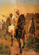 Fine art  - Shivaji Maharaj on Horse by Artist 