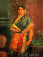 Fine art  - South Indian Lady by Artist Raja Ravi Varma