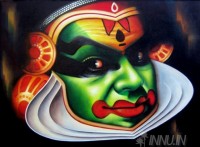 Fine art  - Kathakali Face 1  by Artist 