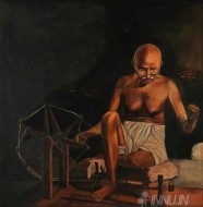 Fine art  - Mahatma Gandhi by Artist Suresh Dev