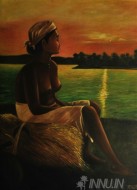 Fine art  - Farmer Lady by Artist Suresh Dev