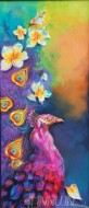 Fine art  - Peacock by Artist Binu Perukavu