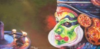 Fine art  - Kathakali by Artist Binu Perukavu