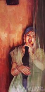 Fine art  - Orissa Girl by Artist Binu Perukavu