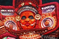 Fine art  - Theyyam by Artist Binu Perukavu