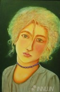 Fine art  - Yezidi Girl by Artist Babitha Marina Justin