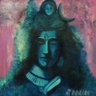 Fine art  - Shiva by Artist Babitha Marina Justin