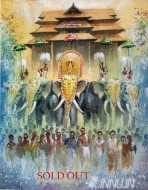 Fine art  - Thirissur Pooram Festival by Artist Shankar Babu