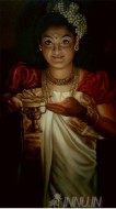 Fine art  - Lady with Lamp by Artist Dinak Divakaran