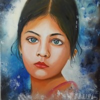 Fine art  - Gritty Girl by Artist Asha Suresh