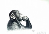 Fine art  - Monkey Mind by Artist Krishna Chandran