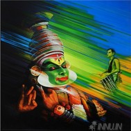 Fine art  - Kathakali 1 by Artist Satish Nair