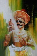 Fine art  - Chakyar Koothu by Artist Satish Nair