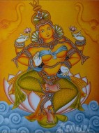 Fine art  - Lakshmi by Artist Ajesh K.K