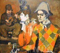 Fine art  - Au Lapin Agile by Artist Pablo Picasso