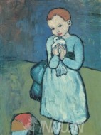 Fine art  - Child with a Dove by Artist Pablo Picasso