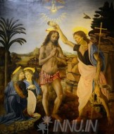 Fine art  - The Baptism of Christ by Artist Leonardo da Vinci