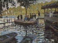 Fine art  - Bain à la Grenouillère by Artist Claude Monet