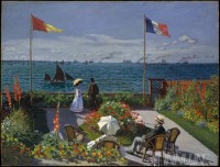 Fine art  - Garden at Sainte-Adresse by Artist Claude Monet