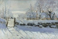 Fine art  - The Magpie by Artist Claude Monet