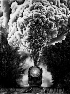 Fine art  - Vintage Train by Artist Ratheesh R