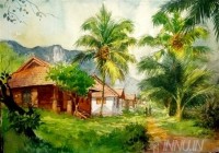 Fine art  - Morning Walk by Artist Shankar Babu