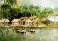 Fine art  - Fishing Time by Artist Shankar Babu