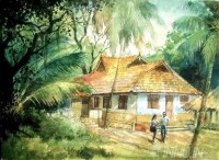 Fine art  - Cottage Days by Artist Shankar Babu