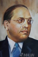 Fine art  - Portrait of Dr BR Ambedkar by Artist 