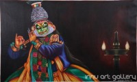 Fine art  - Kathakali by Artist Prakash K Payyannur