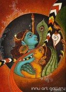 Fine art  - Krishna and Radha  by Artist Sreeraj