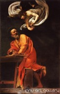 Fine art  - Inspiration of Saint Matthew by Artist Caravaggio