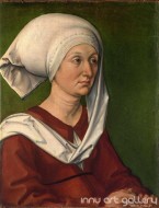 Fine art  - Portrait of Barbara by Artist Albrecht Durer