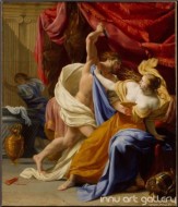 Fine art  - Rape of Tamar  by Artist Eustache Le Sueur