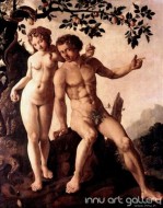 Fine art  - The Fall (Adam and Eve) by Artist Maerten van Heemskerck