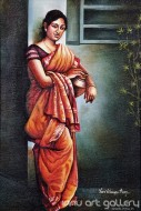 Fine art  - Lady with a pot by Artist Hari Kumar