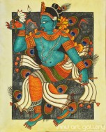 Fine art  - Krishna Mural by Artist Sreeraj